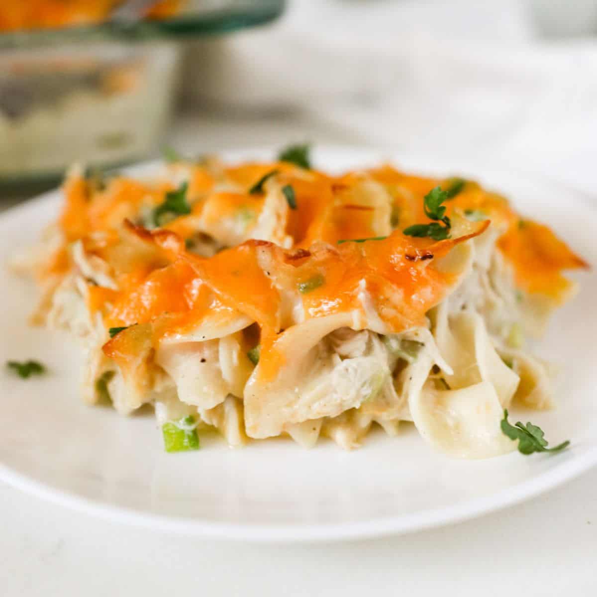 Easy Chicken Tetrazzini Casserole - Maple Jubilee