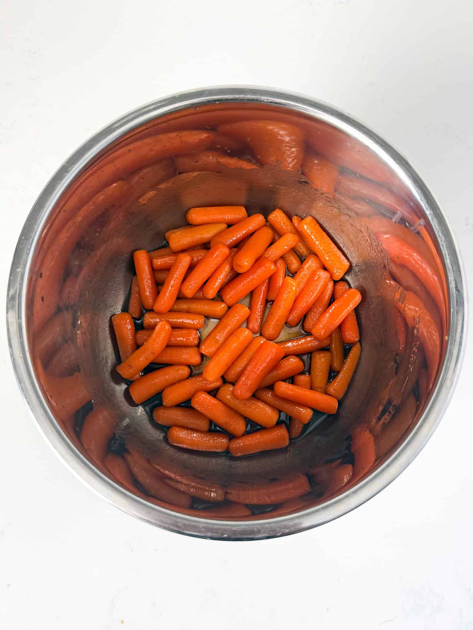 Finished Instant Pot Glazed Carrots.