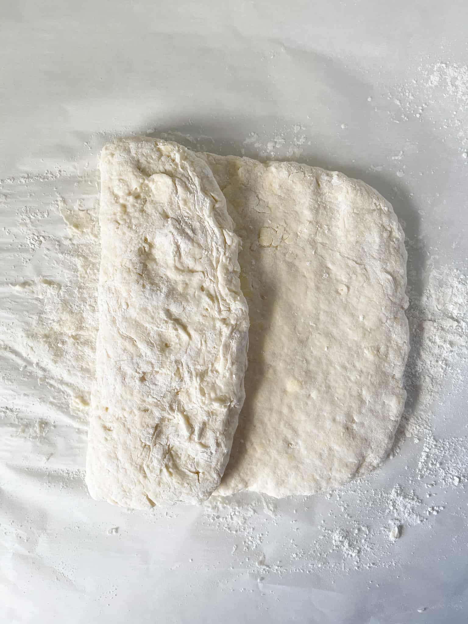 Buttermilk Biscuit dough folded
