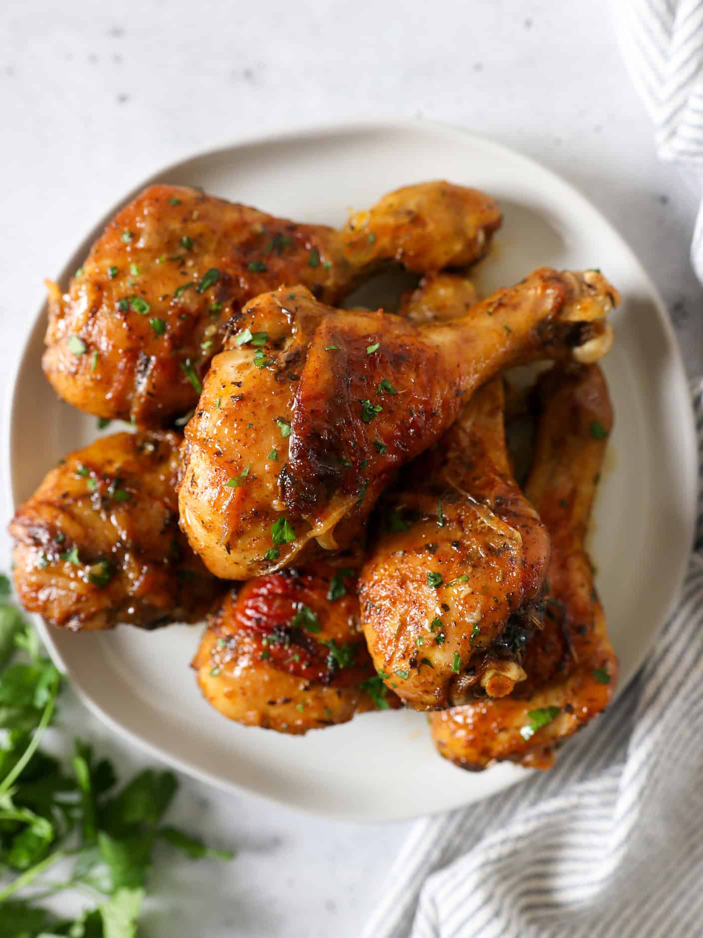 Juicy Baked Chicken Legs (Video) - Maple Jubilee